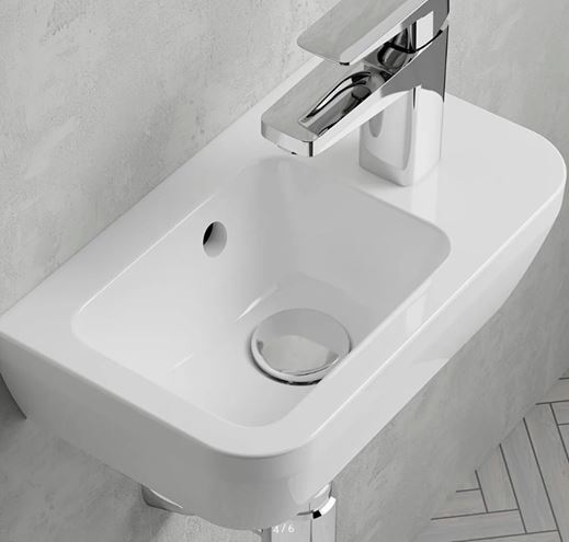 VITRA INTEGRA umývátko 37 cm, s otvorem pro baterii vpravo a přepadem, VitrAhygiene 7091L003-0029 Obrázek - fotka