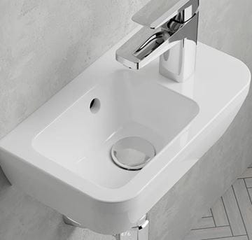 VITRA INTEGRA umývátko 37 cm, s otvorem pro baterii vpravo a přepadem, VitrAhygiene 7091L003-0029 Obrázek - fotka