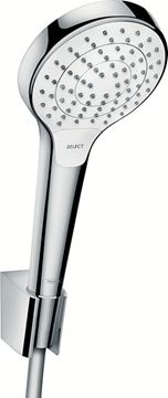 HANSGROHE CROMA SELECT S VARIO 3JET sprchová souprava 3-dílná, ruční sprcha pr. 110 mm, 3 proudy, hadice, držák, bílá/chrom