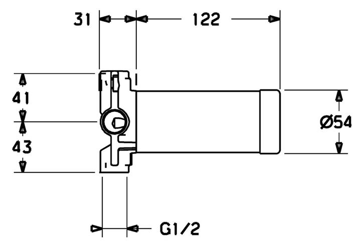HANSA podomítkové těleso DN15 02950100 Obrázek - fotka