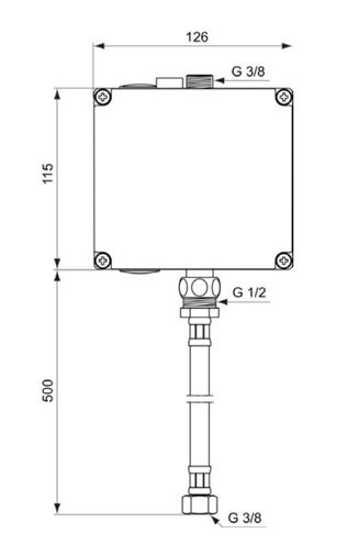 IDEAL STANDARD CERAPLUS podomítkové těleso DN15 A3807NU Technický nákres