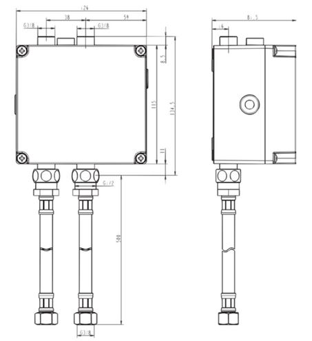 IDEAL STANDARD CERAPLUS podomítkové těleso DN15 A3808NU Technický nákres