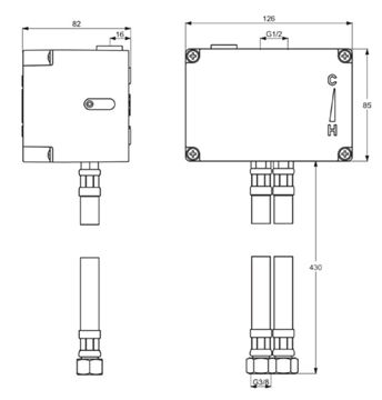 IDEAL STANDARD CERAPLUS podomítkové těleso DN15 A3813NU Technický nákres