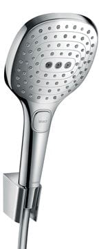 HANSGROHE RAINDANCE SELECT E 120 3JET sprchová souprava 3-dílná, ruční sprcha 120x120 mm, 3 proudy, hadice, držák, chrom
