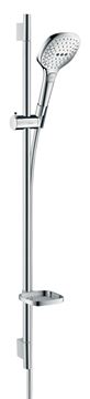 HANSGROHE RAINDANCE SELECT E 120 3JET sprchová souprava 4-dílná, ruční sprcha 120x120 mm, 3 proudy, tyč, hadice, mýdlenka, bílá/chrom