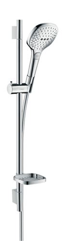 HANSGROHE RAINDANCE SELECT E 120 3JET sprchová souprava 4-dílná, ruční sprcha 120x120 mm, 3 proudy, tyč, hadice, mýdlenka, EcoSmart, bílá/chrom 26622400 Obrázek - Hlavní obrázek