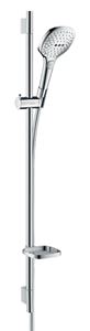 HANSGROHE RAINDANCE SELECT E 120 3JET sprchová souprava 4-dílná, ruční sprcha 120x120 mm, 3 proudy, tyč, hadice, mýdlenka, EcoSmart, chrom