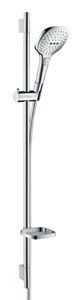 HANSGROHE RAINDANCE SELECT E 120 3JET sprchová souprava 4-dílná, ruční sprcha 120x120 mm, 3 proudy, tyč, hadice, mýdlenka, EcoSmart, chrom