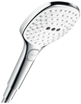 HANSGROHE RAINDANCE SELECT E 3JET ruční sprcha 120x120 mm, 3 proudy, AirPower, bílá/chrom