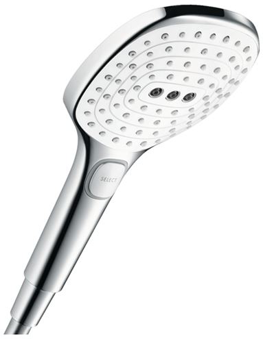 HANSGROHE RAINDANCE SELECT E 3JET ruční sprcha 120x120 mm, 3 proudy, AirPower, bílá/chrom 26520400 Obrázek - Hlavní obrázek