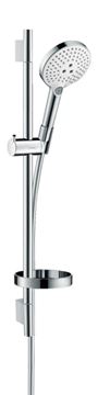 HANSGROHE RAINDANCE SELECT S 120 3JET sprchová souprava 4-dílná, ruční sprcha pr. 125 mm, 3 proudy, tyč, hadice, mýdlenka, bílá/chrom