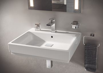 GROHE CUBE CERAMIC umyvadlo 60 cm, s otvorem pro baterii a přepadem, PureGuard 3947300H Obrázek - fotka