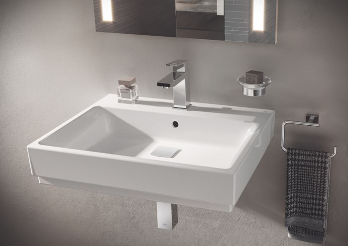 GROHE CUBE CERAMIC umyvadlo 60 cm, s otvorem pro baterii a přepadem, PureGuard 3947300H Obrázek - fotka