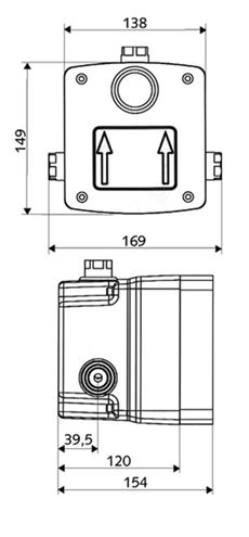 SCHELL MASTERBOX WBD-SC-V podomítkové těleso G 1/2 018270099 Technický nákres