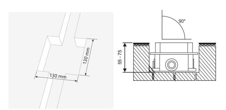 RAVAK R-BOX RB 07A.50 montážní těleso G 1/2  X070427 Technický nákres