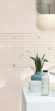 RAKO UP mozaika 30x30(2,5x2,5) cm, lepená na síti, lesk, světle béžová WDM02508 Obrázek - fotka