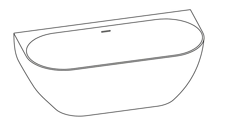 CONCEPT FREE WALL vana 170x87 cm, s nožičkami, akrylát CE31050000 Obrázek - fotka