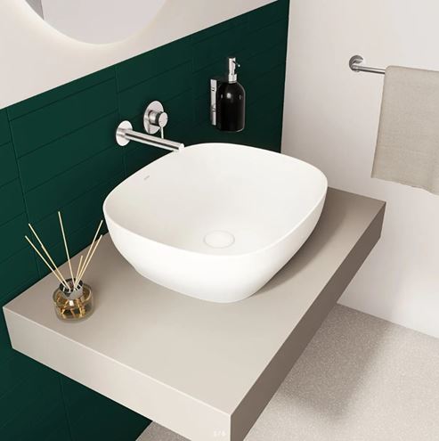 VITRA OUTLINE umyvadlová mísa 46 cm, bez přepadu, broušená, VitrAhygiene 5994B401-0016 Obrázek - fotka