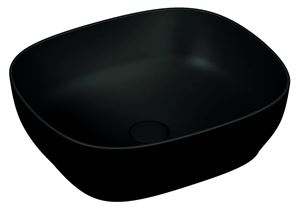 VITRA OUTLINE umyvadlová mísa 46 cm, bez přepadu, broušená, VitrAhygiene, matná černá
