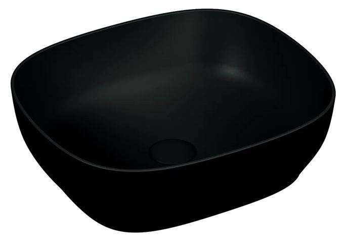 VITRA OUTLINE umyvadlová mísa 46 cm, bez přepadu, broušená, VitrAhygiene, matná černá 5994B483-0016 Obrázek - Hlavní obrázek