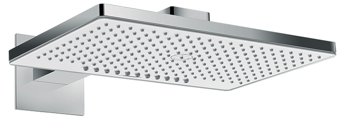 HANSGROHE RAINMAKER SELECT 460 3JET horní sprcha 460x300 mm, 3 proudy, s ramenem, bílá/chrom 24007400 Obrázek - Hlavní obrázek