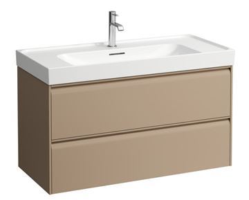 LAUFEN MEDA skříňka pod umyvadlo 98,4x45x51,5 cm, 2 zásuvky, s organizérem, cappuccino