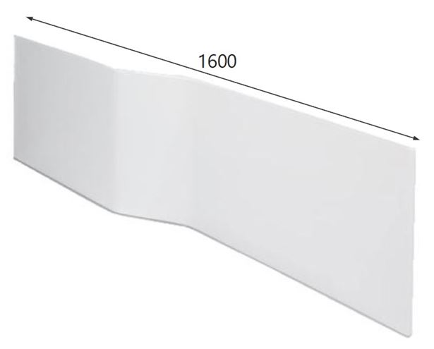 JIKA TIGO čelní panel k vaně 160 cm, levý  H2962930000001 Technický nákres
