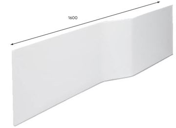 JIKA TIGO čelní panel k vaně 160 cm, pravý  H2962940000001 Technický nákres