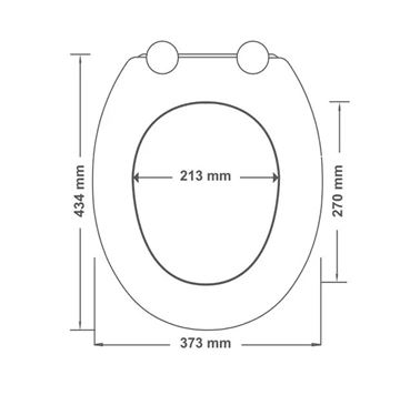 AWD INTERIOR WC sedátko, SoftClose, MDF, bambus AWD02181598 Technický nákres