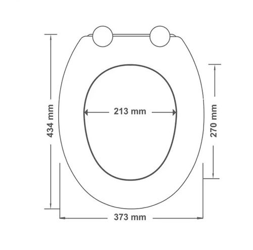 AWD INTERIOR WC sedátko, SoftClose, MDF, bambus AWD02181598 Technický nákres