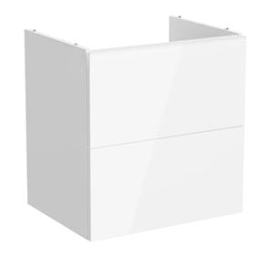 VITRA METROPOLE PURE skříňka pod umyvadlo 58x60x45 cm, 2 zásuvky, Push-open, s osvětlením,  lesklá bílá