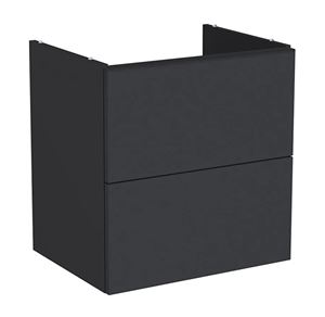 VITRA METROPOLE PURE skříňka pod umyvadlo 58x60x45 cm, 2 zásuvky, Push-open, s osvětlením, matný grafit