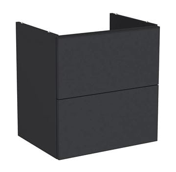 VITRA METROPOLE PURE skříňka pod umyvadlo 58x60x45 cm, 2 zásuvky, Push-open, s osvětlením, matný grafit