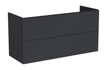 VITRA METROPOLE PURE skříňka pod umyvadlo 118x60x45 cm, 2 zásuvky, Push-open, s osvětlením, matný grafit