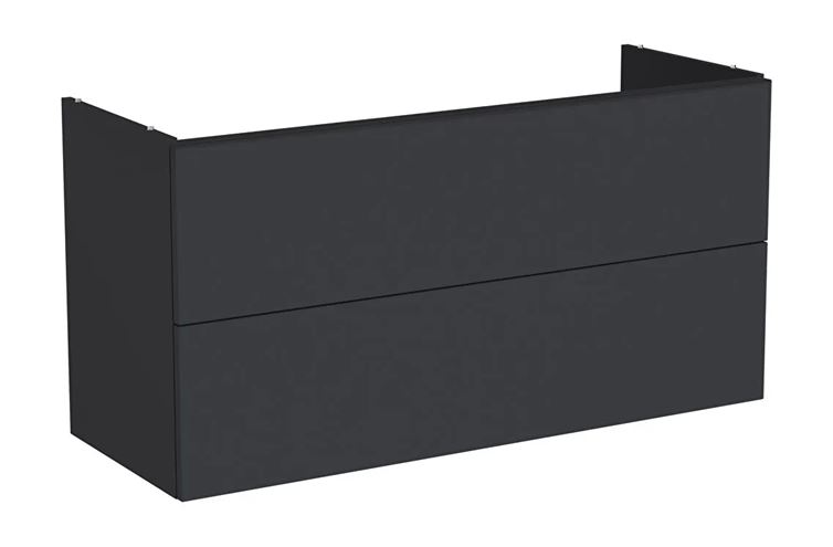 VITRA METROPOLE PURE skříňka pod umyvadlo 118x60x45 cm, 2 zásuvky, Push-open, s osvětlením, matný grafit 67412 Obrázek - Hlavní obrázek