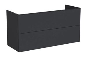 VITRA METROPOLE PURE skříňka pod umyvadlo 118x60x45 cm, 2 zásuvky, Push-open, s osvětlením, matný grafit