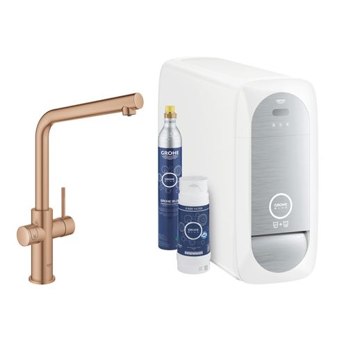 GROHE BLUE HOME dřezová elektronická baterie, s filtračním a chladícím zařízením, Bluetooth, napájení ze sítě, kartáčovaný warm sunset 31454DL1 Obrázek - Hlavní obrázek
