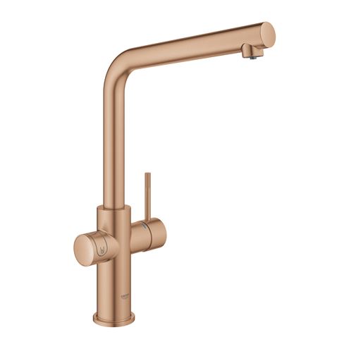GROHE BLUE HOME dřezová elektronická baterie, s filtračním a chladícím zařízením, Bluetooth, napájení ze sítě, kartáčovaný warm sunset 31454DL1 Obrázek - fotka