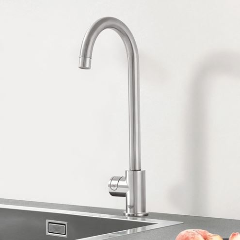 GROHE BLUE PROFESSIONAL dřezové elektronická baterie, s filtračním a chladícím zařízením, Bluetooth, napájení ze sítě, supersteel 31302DC2 Obrázek - fotka