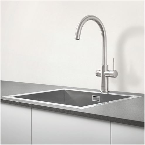 GROHE RED DUO dřezová elektronická baterie, s ohřevem, velikost M, GROHE ChildLock, napájení ze sítě, supersteel 30083DC1 Obrázek - fotka