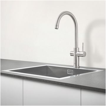 GROHE RED DUO dřezová elektronická baterie, s ohřevem, velikost M, GROHE ChildLock, napájení ze sítě, supersteel 30083DC1 Obrázek - fotka