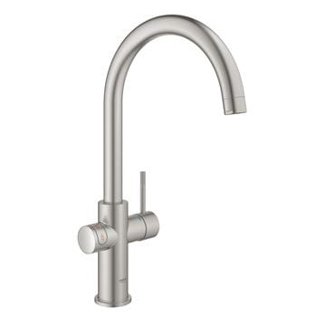 GROHE RED DUO dřezová elektronická baterie, s ohřevem, velikost M, GROHE ChildLock, napájení ze sítě, supersteel 30083DC1 Obrázek - fotka