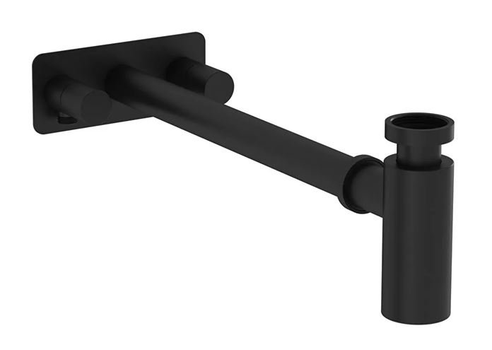 VITRA designová sada sifonu k umyvadlu s rohovými ventily, DN32, s převlečnou maticí 5/4, matná černá A4515936WTC Obrázek - Hlavní obrázek