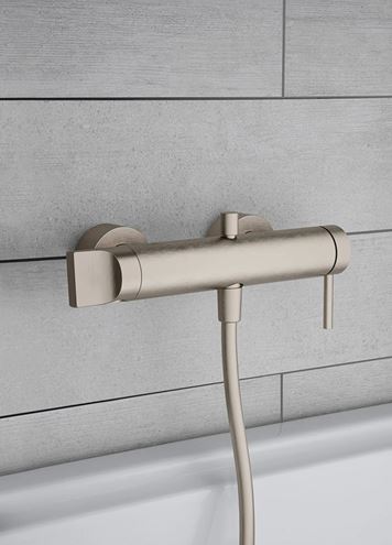VITRA ORIGIN vanová nástěnná baterie, s přepínačem, kartáčovaný nikl A4261934 Obrázek - fotka