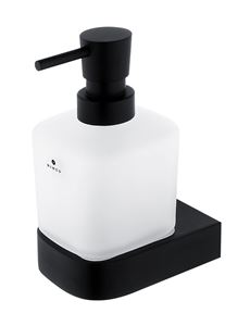 NIMCO NIKAU dávkovač tekutého mýdla 300 ml, nástěnný, sklo, černá