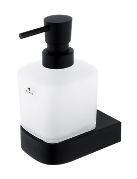 NIMCO NIKAU dávkovač tekutého mýdla 300 ml, nástěnný, sklo, černá