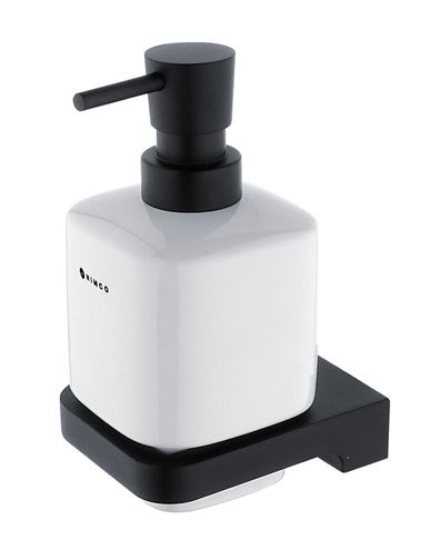 NIMCO MAYA dávkovač tekutého mýdla 320 ml, nástěnný, keramika, černá/bílá MAC 29031K-T-90 Obrázek - Hlavní obrázek