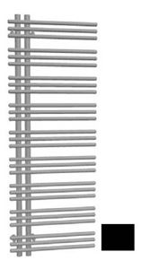 ZEHNDER YUCCA ASYM designový radiátor 1700/500, jednořadý, připojení shora/zdola, black matt 0557