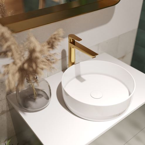 HANSGROHE TALIS E umyvadlová stojánková baterie, s odtokovou soupravou, EcoSmart, leštěný vzhled zlata 71716990 Obrázek - fotka