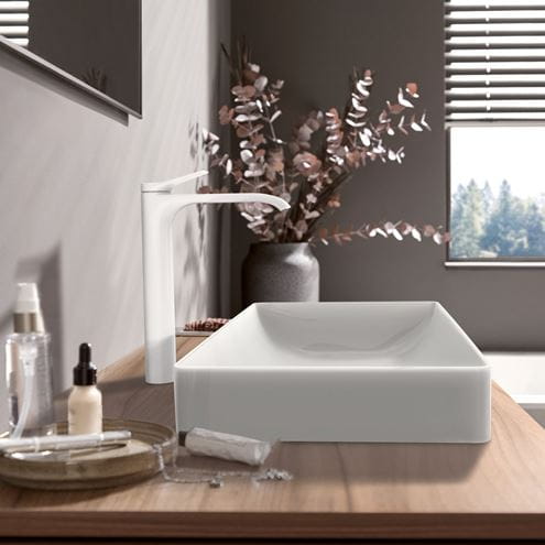 HANSGROHE VIVENIS umyvadlová stojánková baterie, EcoSmart, matná bílá 75042700 Obrázek - fotka